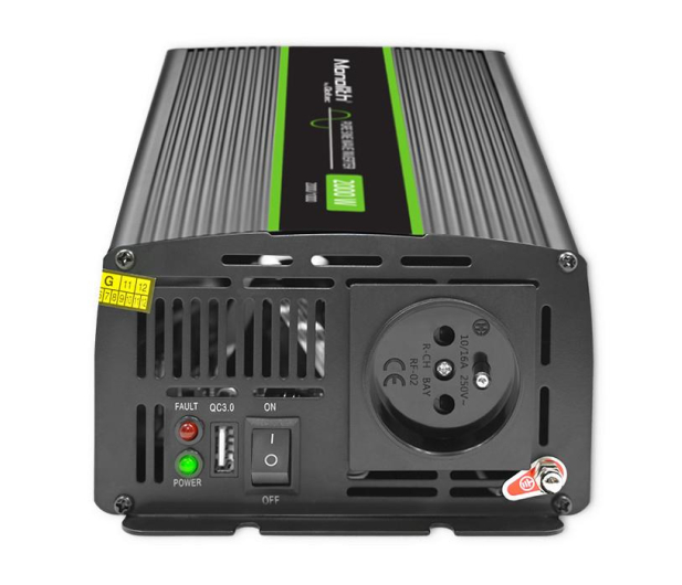 Qoltec Przetwornica napięć 1000W/2000W 24V na 230V - 1144911 - zdjęcie 2